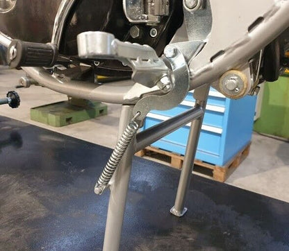 1972-1973 PENTON KTM 175 JACKPINER FRAME CHASSIS CENTER KICK STAND BLACK MOTOR - MotoRaider