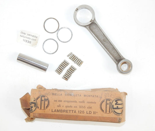 CFM MOTOR CRANK CONNECTING ROD+BEARINGS+PINS LAMBRETTA LD 125 150cc 2nd SERIES - MotoRaider