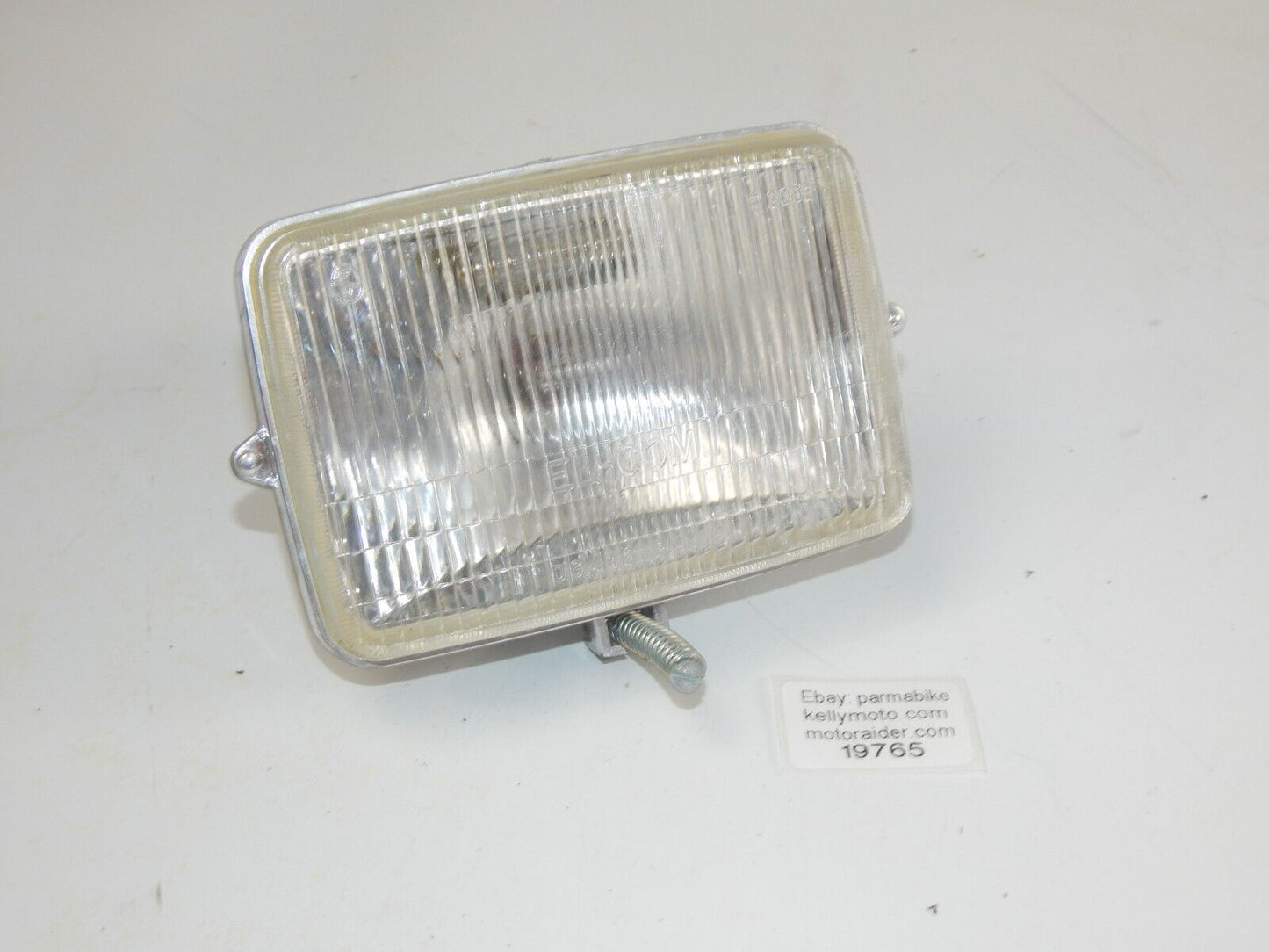 MOTORCYCLE EL-COM 6V HEADLIGHT REFLECTOR P-3055 130x90mm CAGIVA HUSQVARN DUCATI - MotoRaider