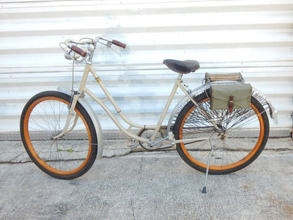 1940's VINTAGE LADY BICYCLE 26" WOODEN RIMS GRIPS FRANCE - MotoRaider