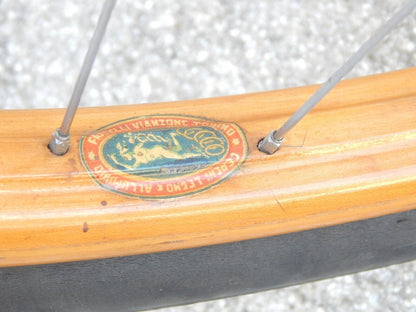 1940's VINTAGE LADY BICYCLE 26" WOODEN RIMS GRIPS FRANCE - MotoRaider