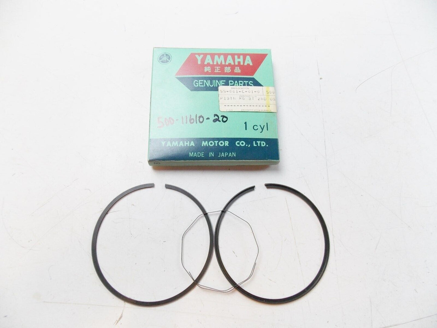 NOS YAMAHA  1975 1976 PISTON RING SET 3RD O/S 0.75 DT250/400 500-11610-20 - MotoRaider