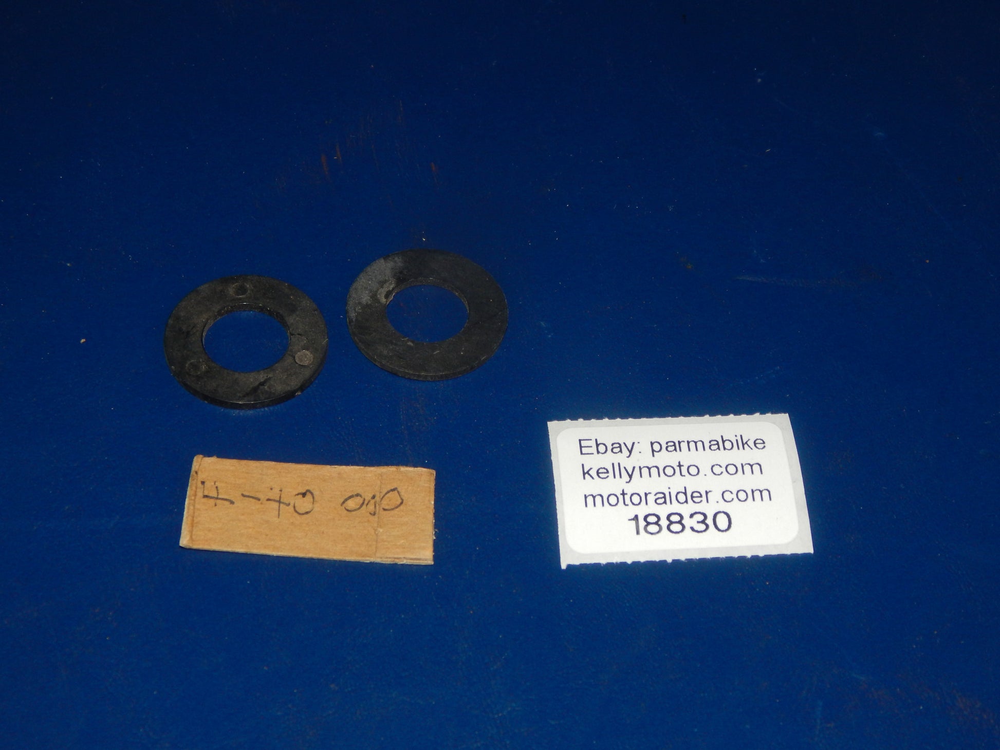 1pr NOS 1960-70's PENTON KTM 100 125 SWING ARM NYLON WASHER CHASSIS FRAME - MotoRaider