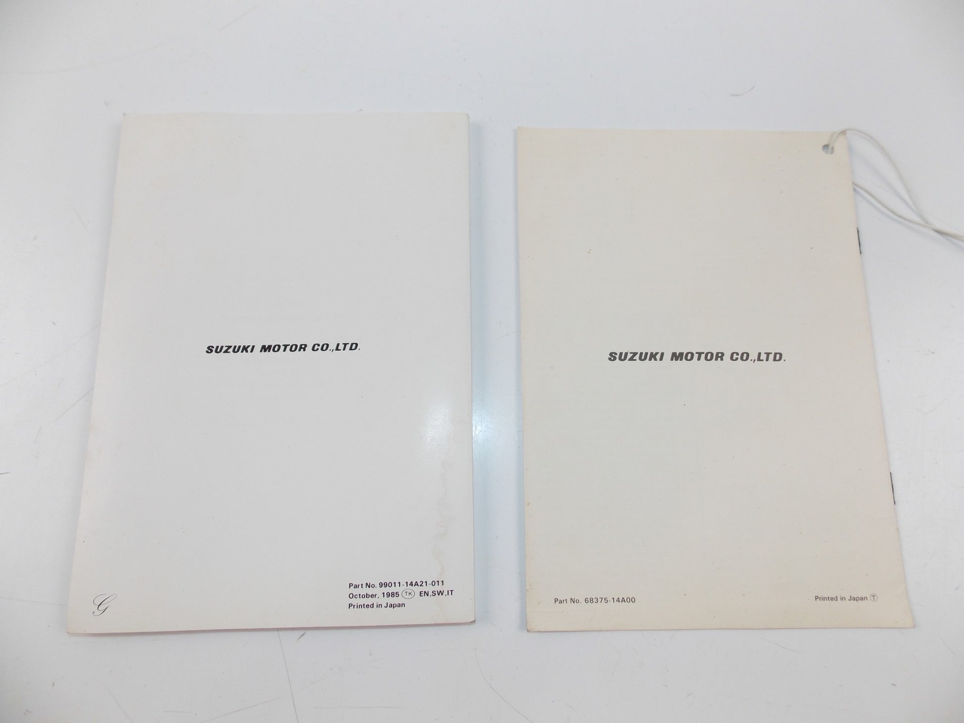 10/1985 OWNER MANUAL CATALOG SUZUKI DR600S ENGLISH ITALIAN FRENCH 9901-14A21-011 - MotoRaider