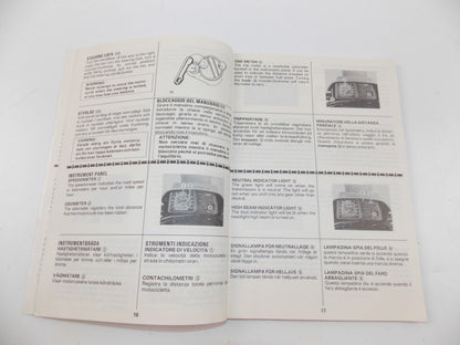 10/1985 OWNER MANUAL CATALOG SUZUKI DR600S ENGLISH ITALIAN FRENCH 9901-14A21-011 - MotoRaider