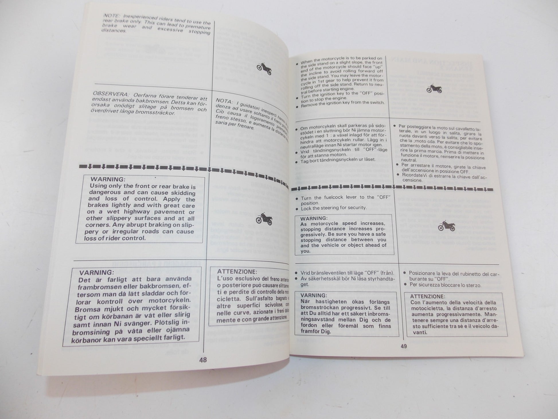 10/1985 OWNER MANUAL CATALOG SUZUKI DR600S ENGLISH ITALIAN FRENCH 9901-14A21-011 - MotoRaider