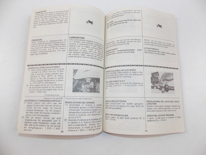 10/1985 OWNER MANUAL CATALOG SUZUKI DR600S ENGLISH ITALIAN FRENCH 9901-14A21-011 - MotoRaider
