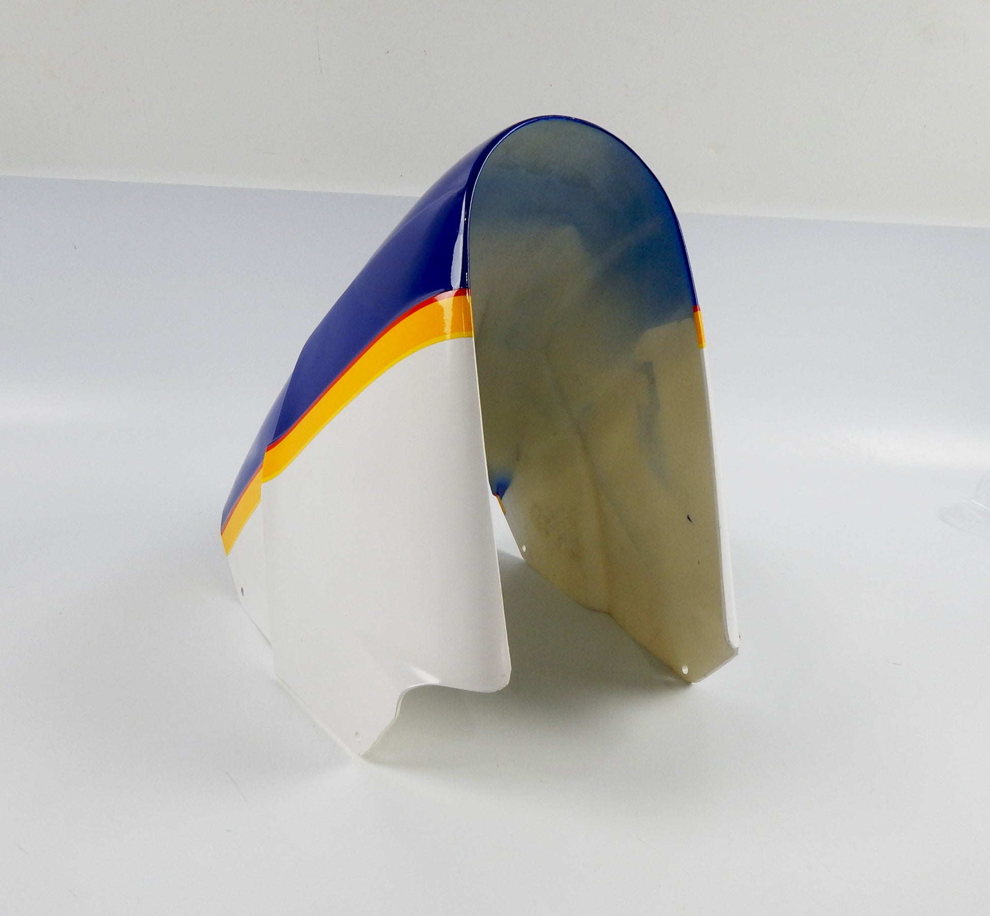 1988 CAGIVA FRECCIA C9 PLASTIC MUD GUARD FRONT FENDER BLUE-YELLOW-WHITE VINTAGE - MotoRaider