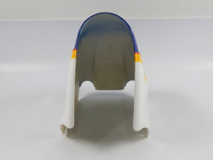 1988 CAGIVA FRECCIA C9 PLASTIC MUD GUARD FRONT FENDER BLUE-YELLOW-WHITE VINTAGE - MotoRaider