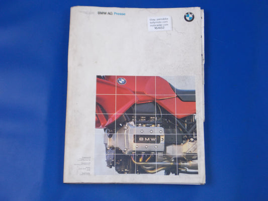 BMW 1986 K75 K100 R65 R80 DEALER SALES PERSON TECHNICAL INFORMATION BOOK ITALIAN - MotoRaider