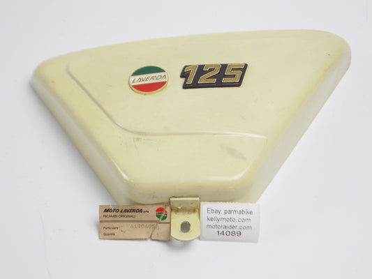LAVERDA LZ 125 175 RH CHASSIS WHITE IVORY SIDE COVER PANEL 61706048 61 706 048 - MotoRaider