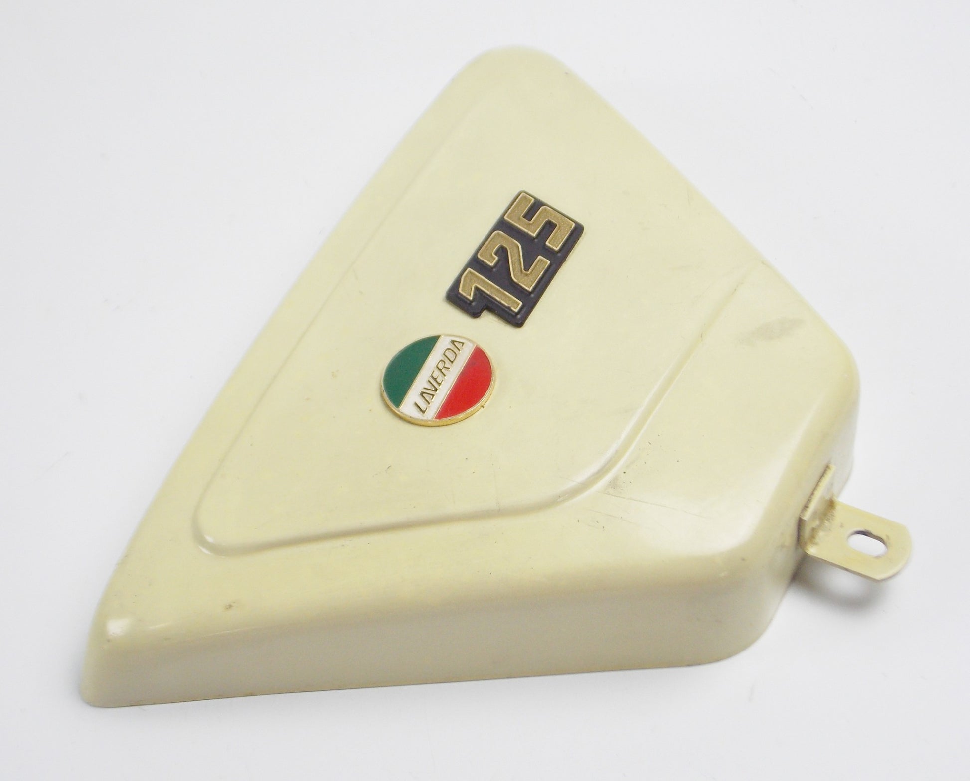 LAVERDA LZ 125 175 RH CHASSIS WHITE IVORY SIDE COVER PANEL 61706048 61 706 048 - MotoRaider