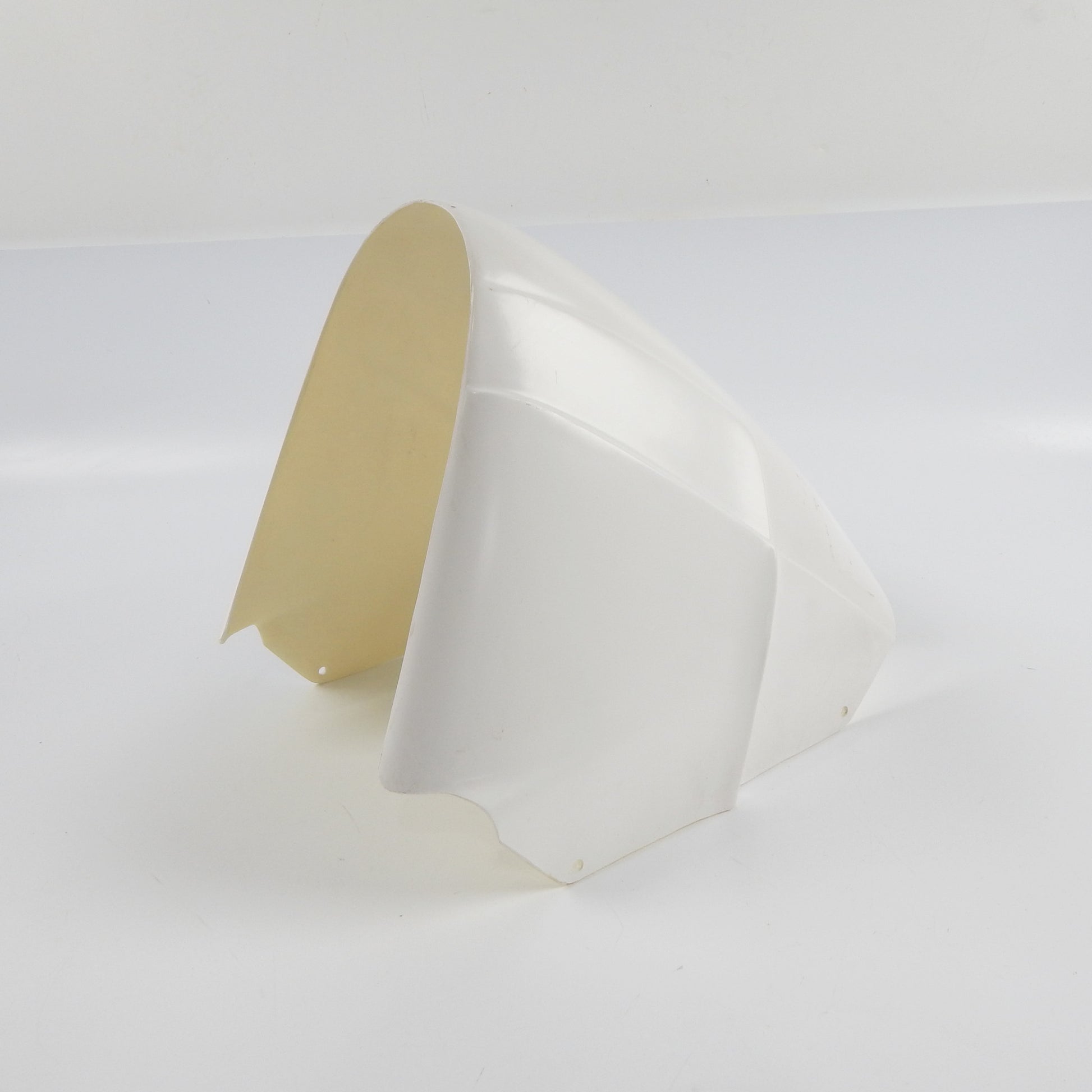 1988 CAGIVA FRECCIA C9 VINTAGE MOTORCYCLE PLASTIC MUD GUARD FRONT FENDER WHITE - MotoRaider