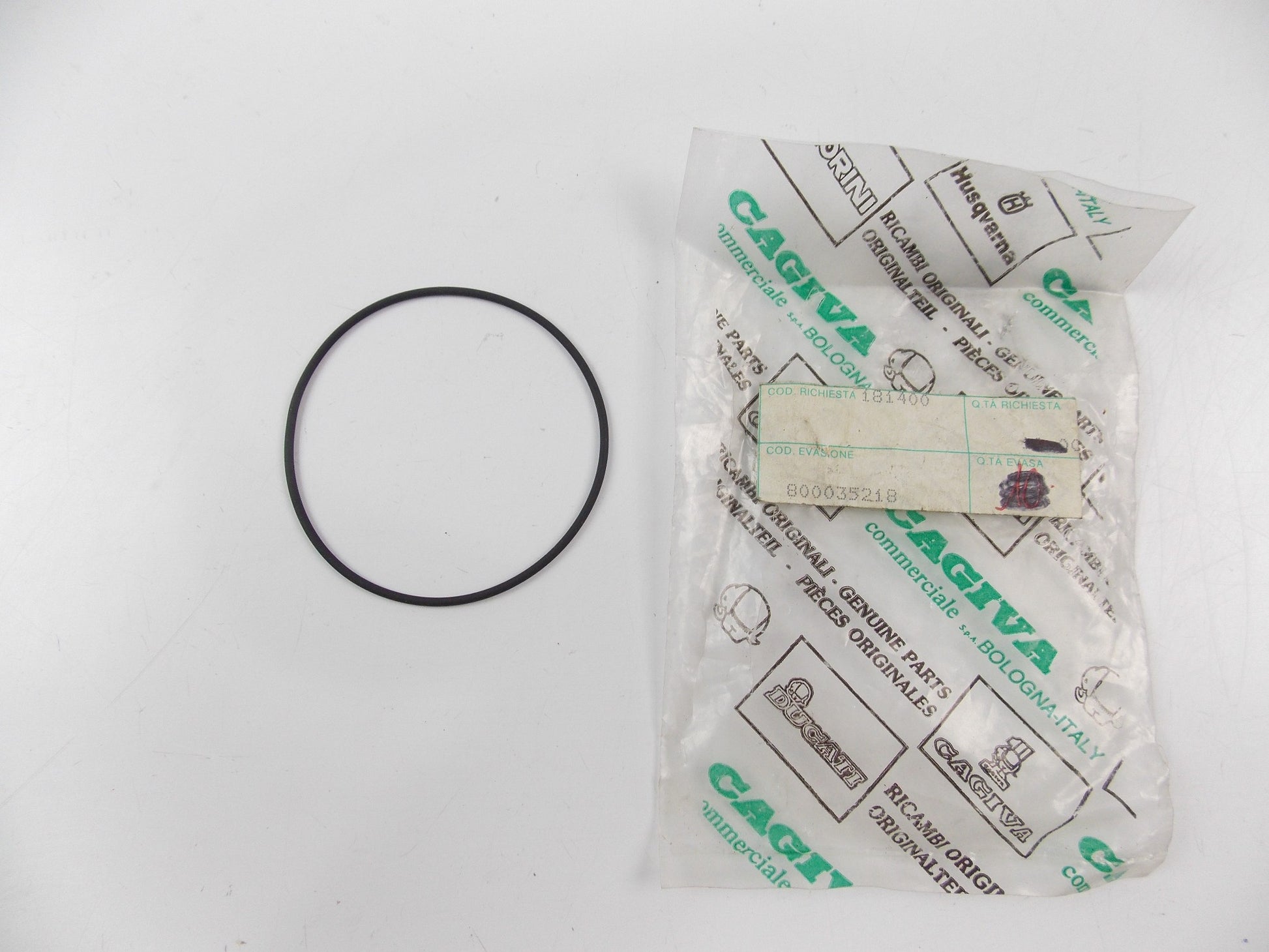 NOS OEM CAGIVA 1993 ROADSTER 521 CYLINDER HEAD O-RING GASKET 800035218 - MotoRaider