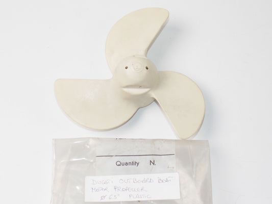 NOS OEM DUCATI MARINE OUTBOARD BOAT MOTOR PROPELLER PLASTIC D=6.5" CUCCIOLO - MotoRaider