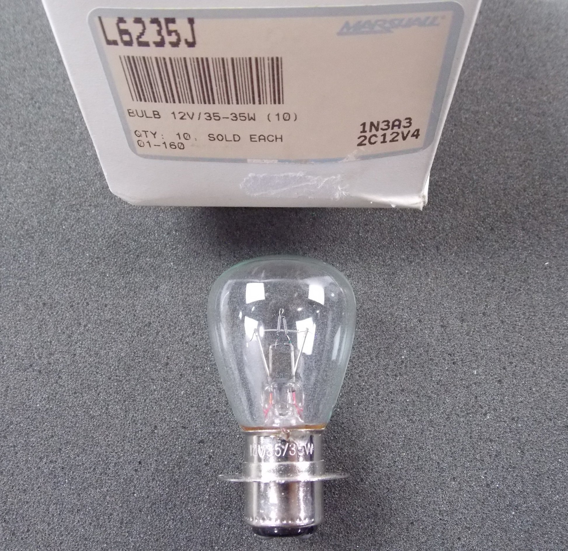 KIMPEX BULB LAMP 12V 35/35W BASE P15D-3 DOUBLE CONTACT 15mm 01-160 L6235J A7027 - MotoRaider