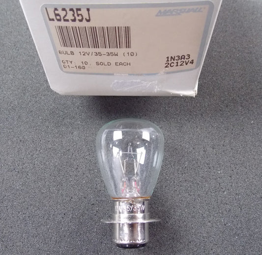 KIMPEX BULB LAMP 12V 35/35W BASE P15D-3 DOUBLE CONTACT 15mm 01-160 L6235J A7027 - MotoRaider