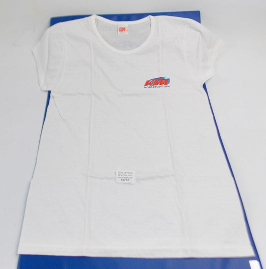 1980's MOTO CROSS TEAM KTM T-SHIRT WHITE COLOR SIZE S PENTON RACING - MotoRaider