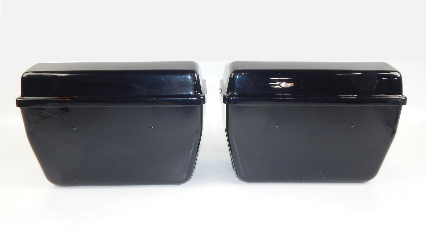VIGANO COMFORT MOTORCYCLE LUGGAGE CASE SET BLACK VINTAGE GUZZI DUCATI GILERA BMW - MotoRaider