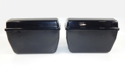 VIGANO COMFORT MOTORCYCLE LUGGAGE CASE SET BLACK VINTAGE GUZZI DUCATI GILERA BMW - MotoRaider