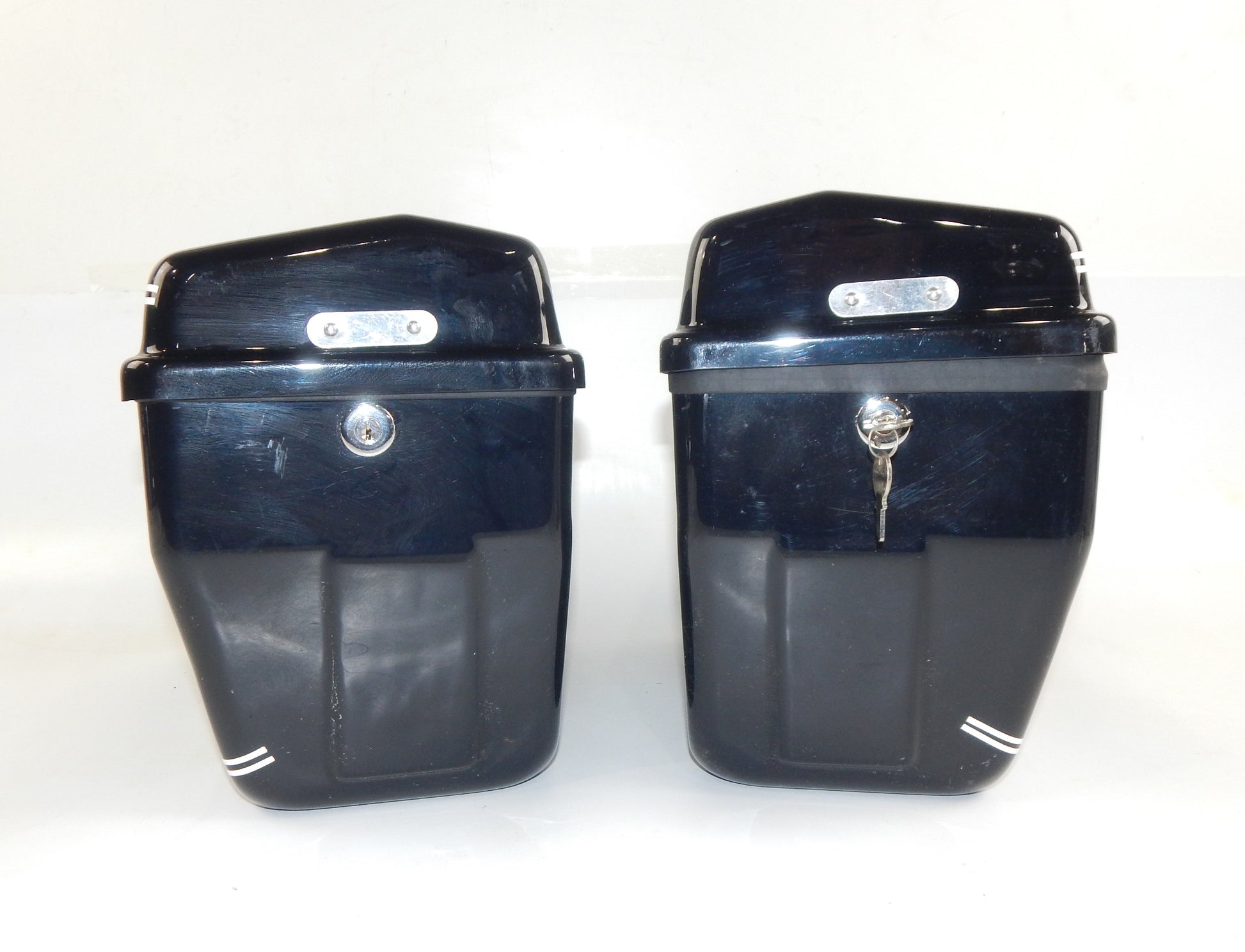 VIGANO COMFORT MOTORCYCLE LUGGAGE CASE SET BLACK VINTAGE GUZZI DUCATI GILERA BMW - MotoRaider