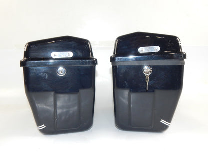 VIGANO COMFORT MOTORCYCLE LUGGAGE CASE SET BLACK VINTAGE GUZZI DUCATI GILERA BMW - MotoRaider