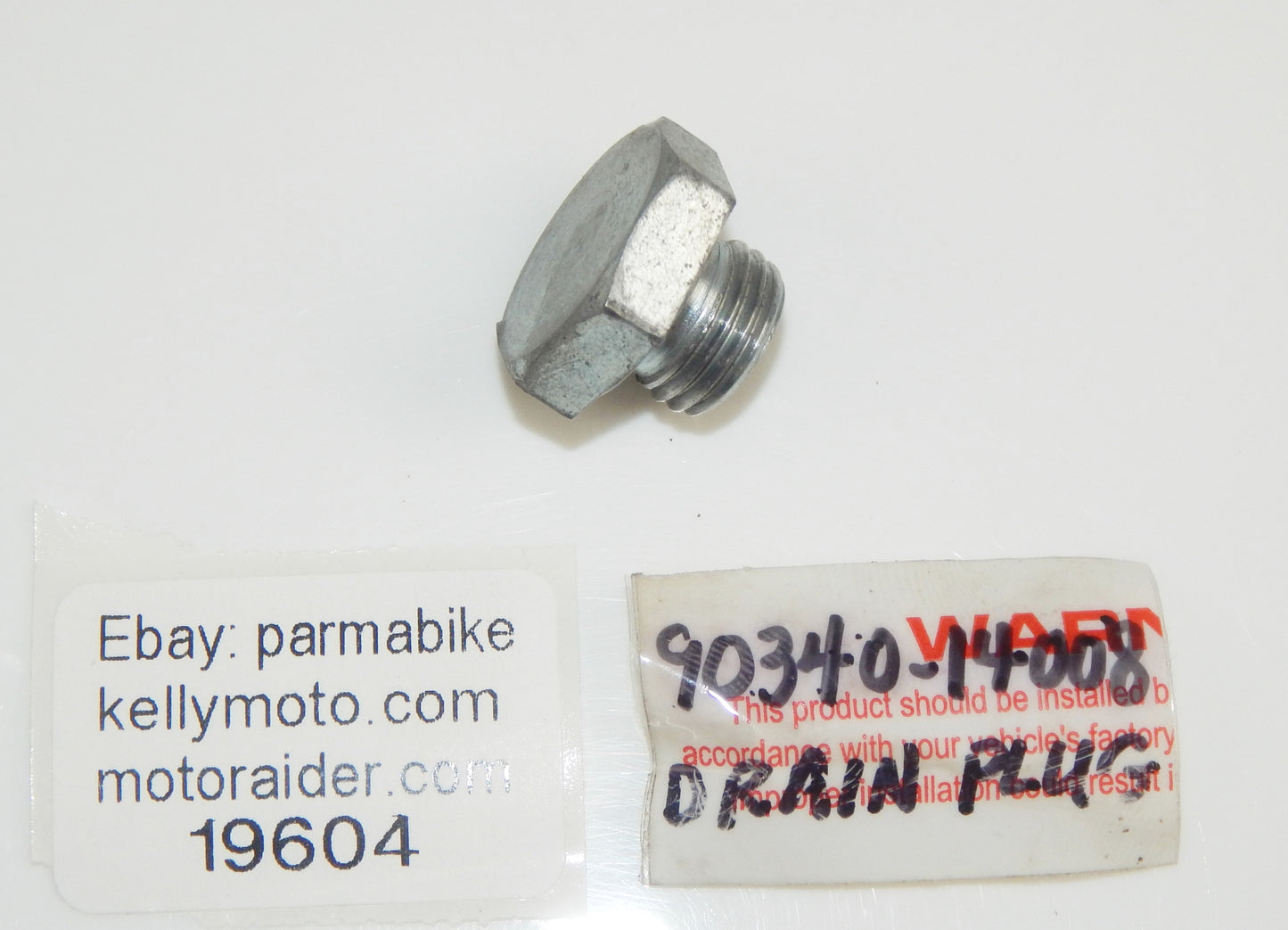OEM YAMAHA OIL DRAIN BOLT PLUG L=8mm THREAD D=13.80mm 90340-14008 KODIAK GRIZZLY - MotoRaider