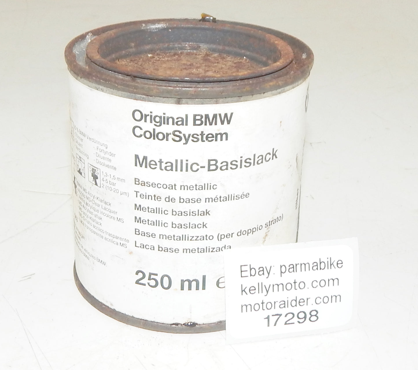 OEM BMW PAINT CAN 250ml BASECOAT METALLIC SILVER (SILBER) 51911240867 - MotoRaider