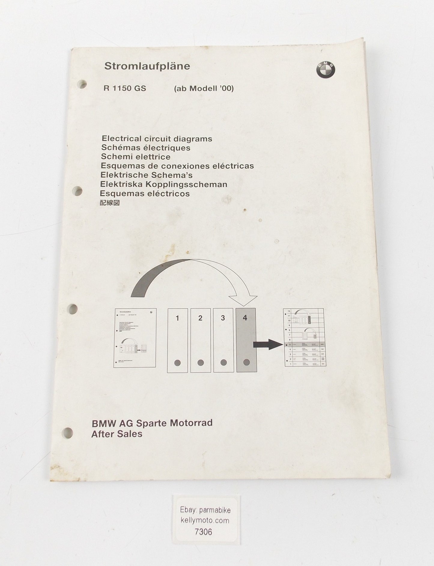 BMW 2000 R 1150GS ELECTRICAL CIRCUIT DIAGRAMS SCHEMATIC MANUAL BOOK 01997653814 - MotoRaider