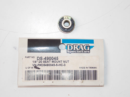 DRAG SPECIALTIES SEAT MOUNT NUT 1/4"-20 HARLEY DAVIDSON MOTORCYCLES DS-490045 - MotoRaider