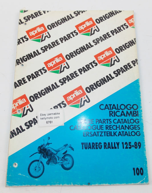1989 APRILIA TUAREG RALLY 125 SPARE PARTS CATALOG MANUAL BOOK 100 - MotoRaider