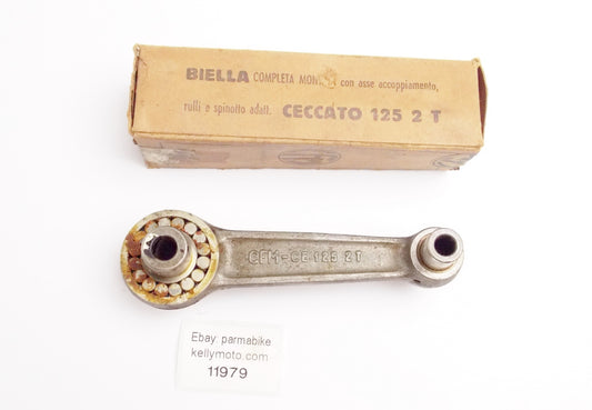 NOS CFM PISTON CONNECTING ROD+BEARING+PIN CECCATO 125 cc. 2-STROKE MOTOR ENGINE - MotoRaider