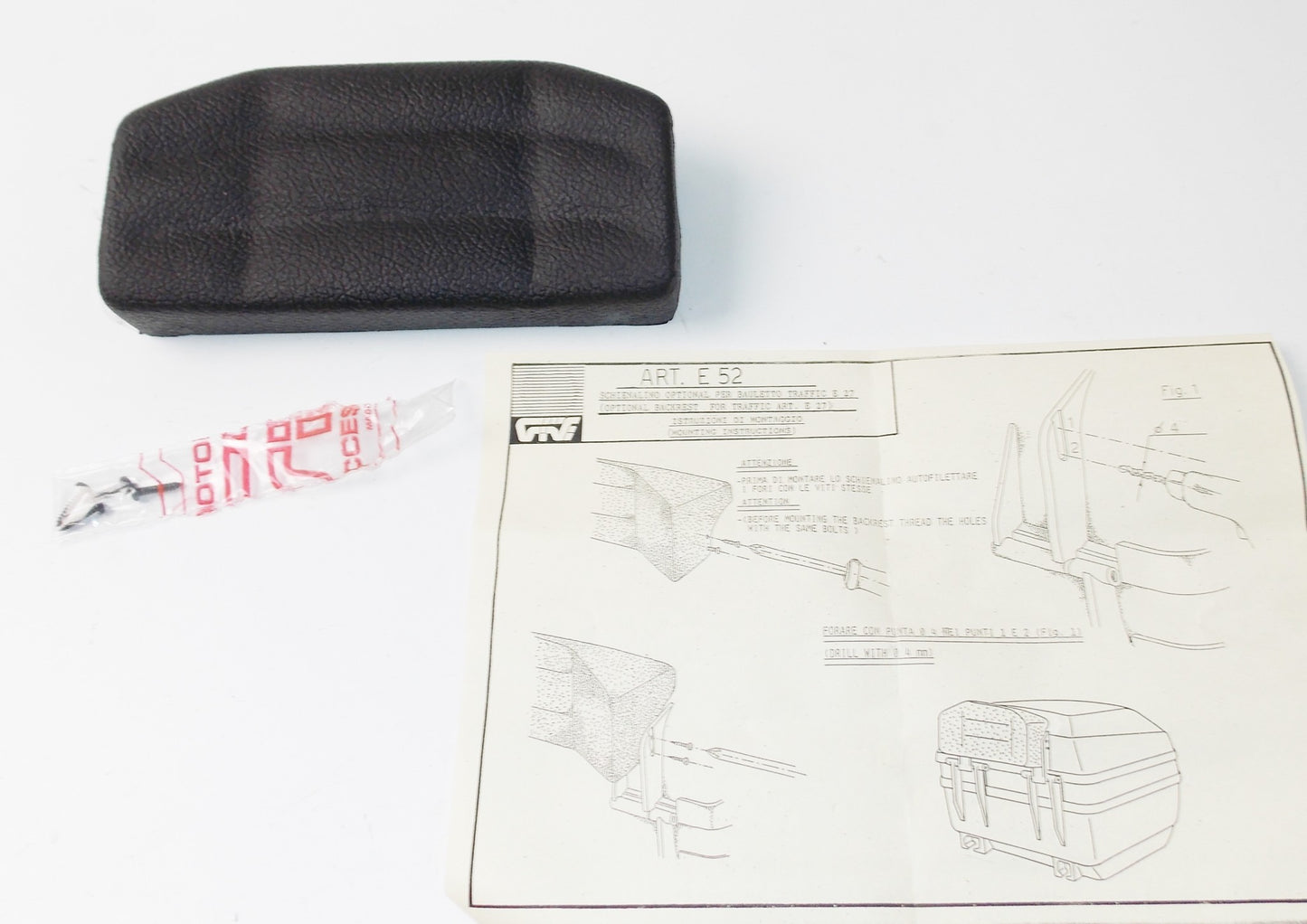 GIVI FOAM PAD BACKREST BACKPAD E52 TOP CASE TRAFIC E27 MOTORCYCLE SCOOTER 8.5x4" - MotoRaider
