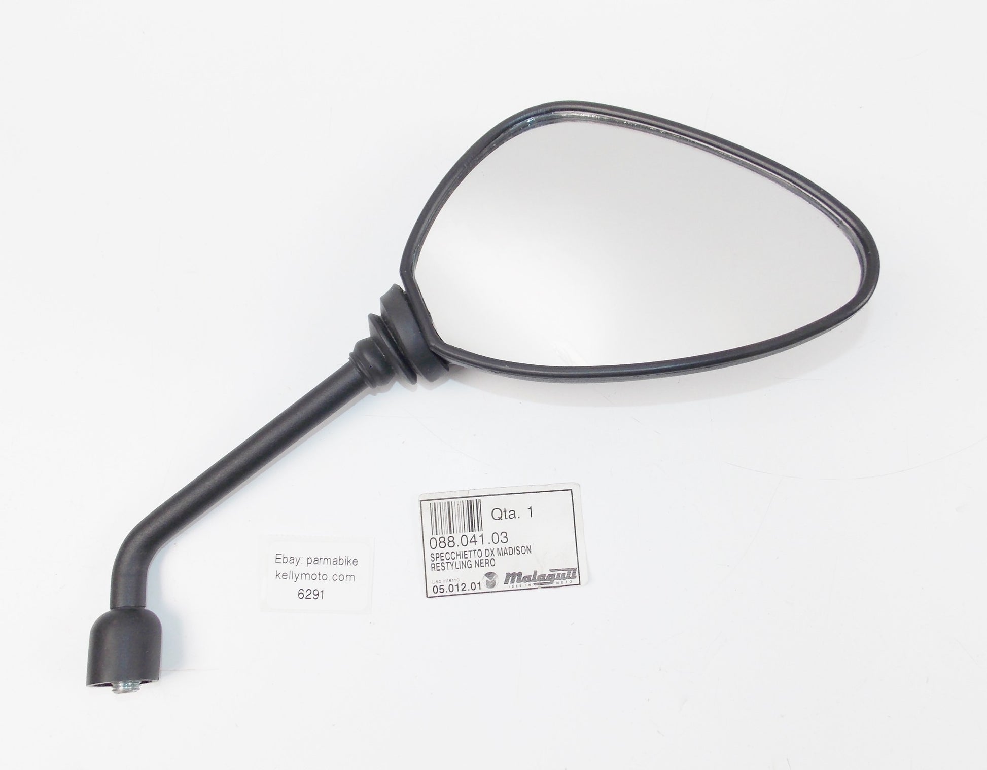 NOS OEM MALAGUTI SCOOTER MADISON 3 250 I.E RIGHT REAR VIEW MIRROR 088.041.03 - MotoRaider