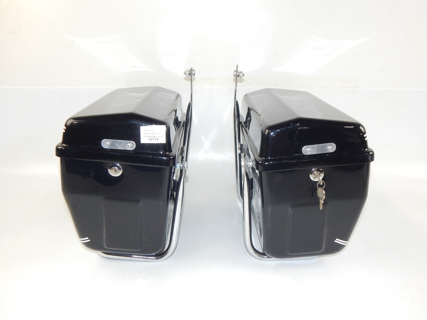 VIGANO COMFORT MOTORCYCLE LUGGAGE CASE SET BLACK VINTAGE GUZZI DUCATI GILERA BMW - MotoRaider
