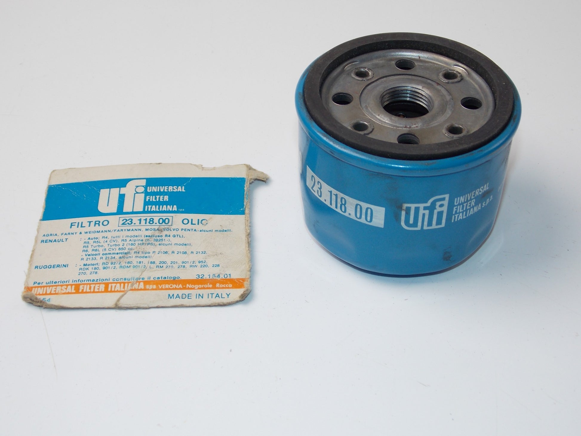 NOS UFI DUCATI 900 MHR S2 | RENAULT R4 OIL FILTER 23.118.00 - MotoRaider