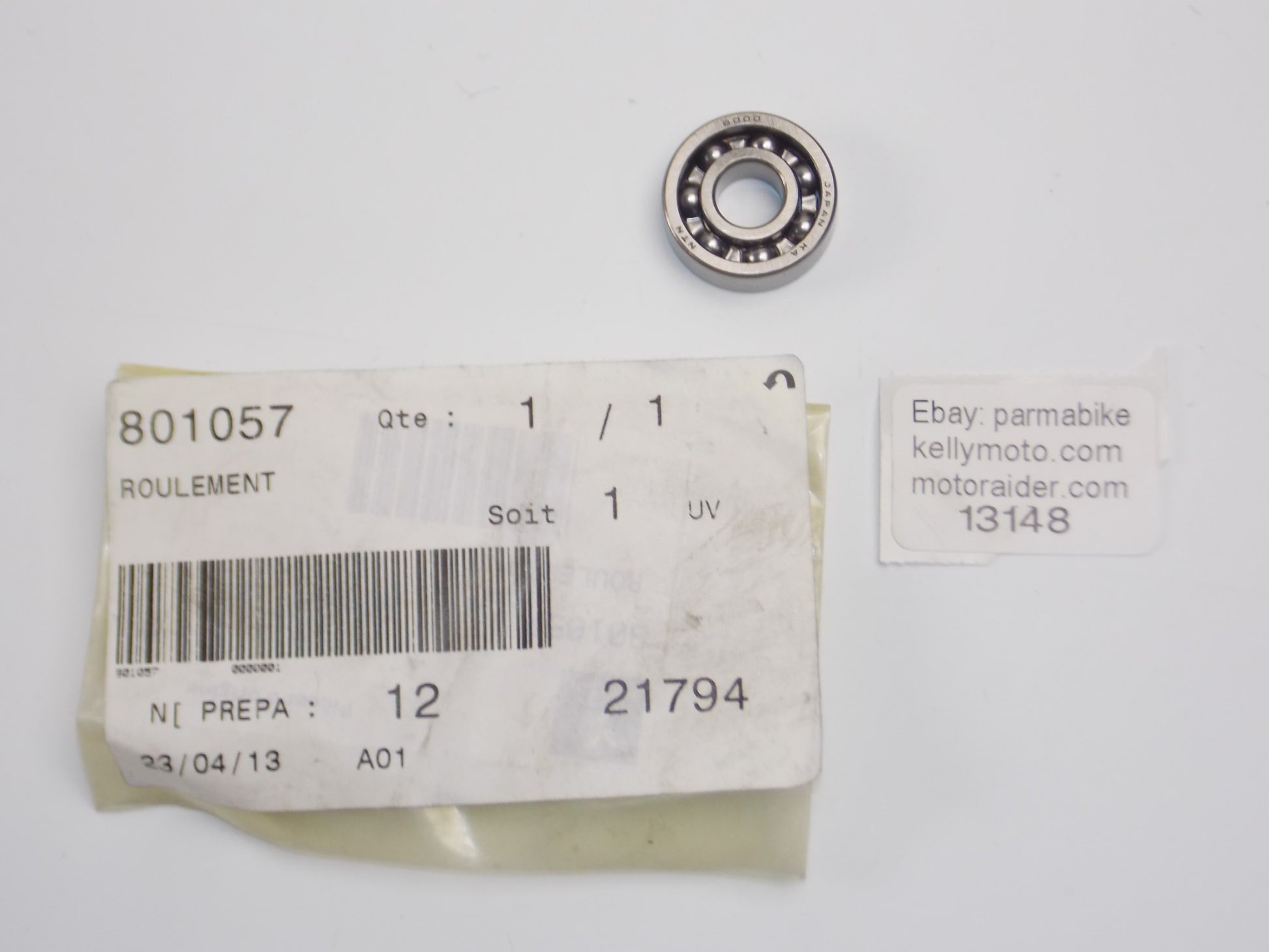 OEM PEUGEOT SCOOTER LXR125 BALL BEARING WATER PUMP 801057 - MotoRaider