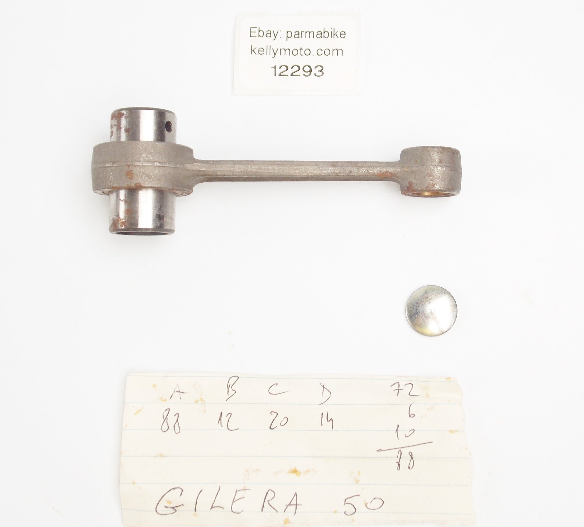 MPM ENGINE MOTOR PISTON CONNECTING ROD + PIN GILERA 50 cc - MotoRaider
