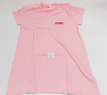 1980's KTM  MOTO CROSS TEAM T-SHIRT PINK COLOR SIZE L WOMEN PENTON - MotoRaider