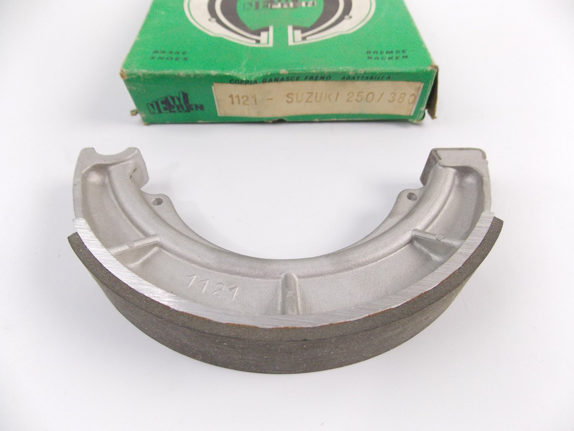 NOS OEM 1968-81 NEW FREN 1121 SUZUKI 250 380 WHEEL BRAKE SHOE - MotoRaider
