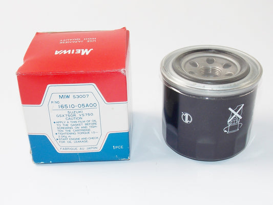 NOS OEM MEIWA OIL FILTER  SUZUKI 1985-1987 GSX-R750 1985-1991 VS750 16510-05A00 - MotoRaider