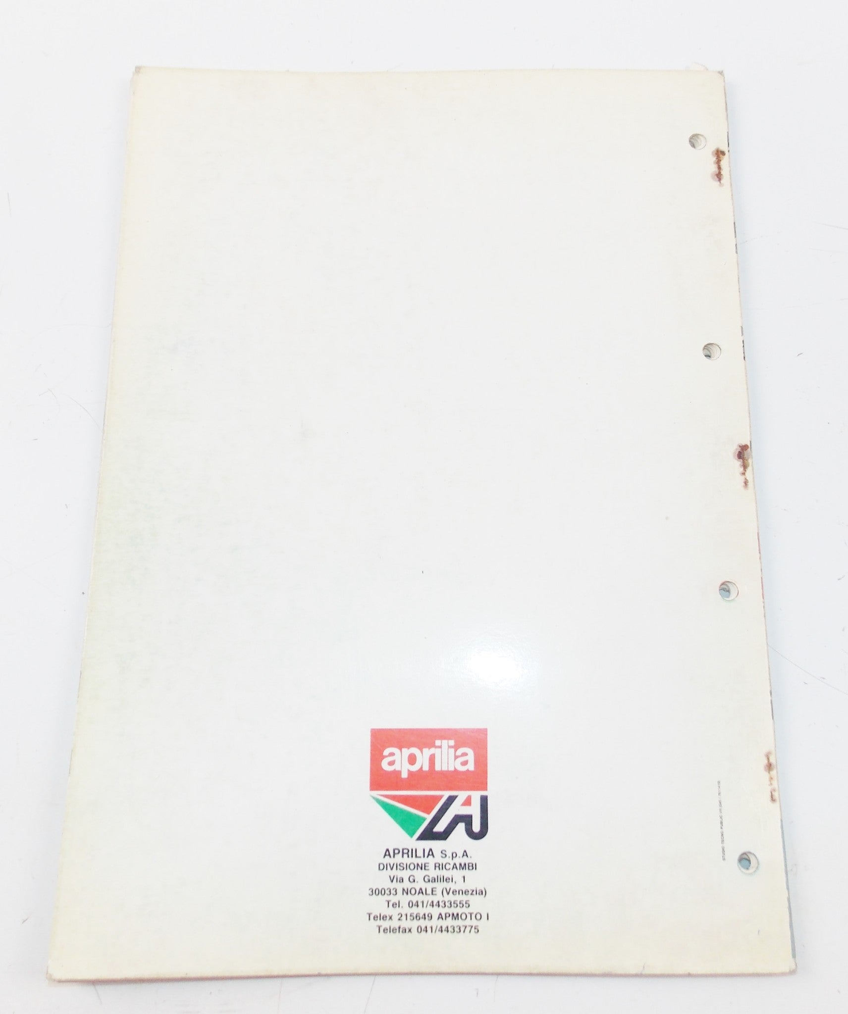 1989 APRILIA TUAREG RALLY 125 SPARE PARTS CATALOG MANUAL BOOK 100 - MotoRaider