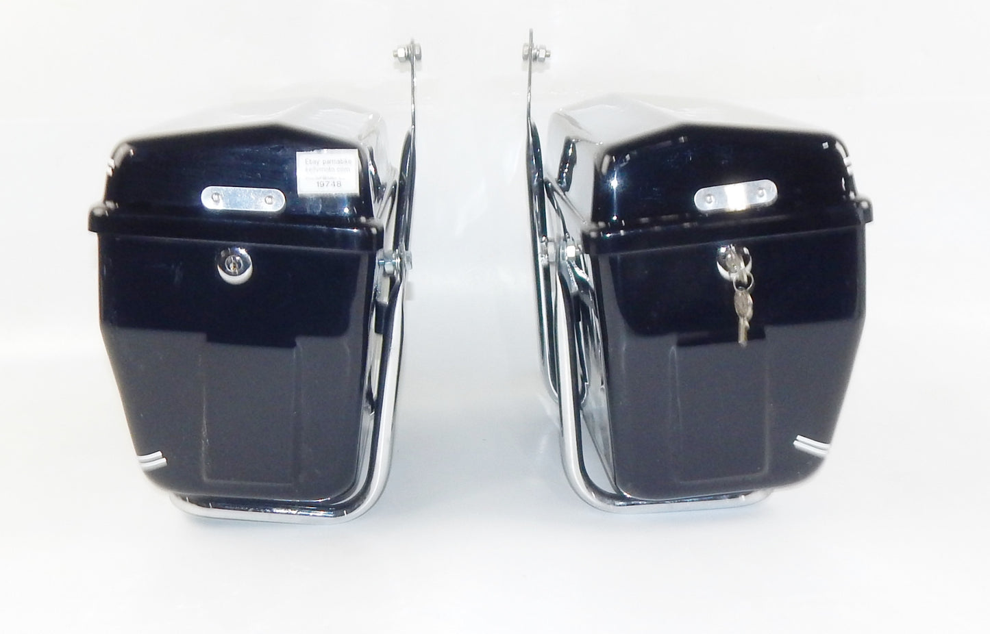 VIGANO COMFORT MOTORCYCLE LUGGAGE CASE SET BLACK VINTAGE GUZZI DUCATI GILERA BMW - MotoRaider