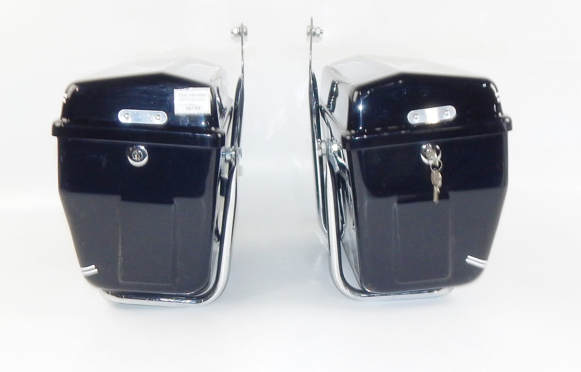 VIGANO COMFORT MOTORCYCLE LUGGAGE CASE SET BLACK VINTAGE GUZZI DUCATI GILERA BMW - MotoRaider