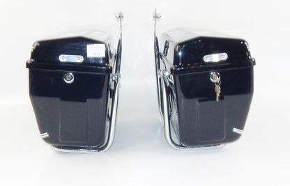 VIGANO COMFORT MOTORCYCLE LUGGAGE CASE SET BLACK VINTAGE GUZZI DUCATI GILERA BMW - MotoRaider