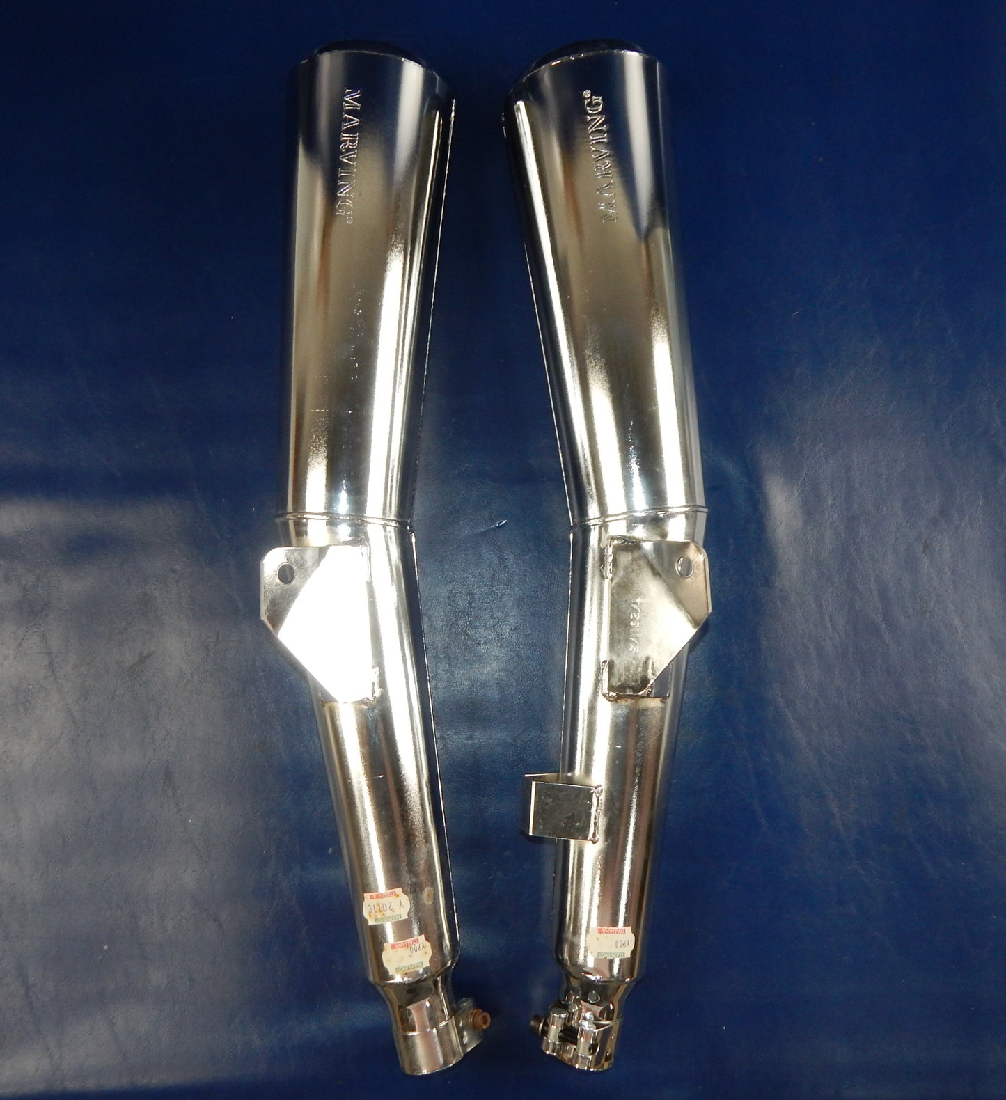 MARVING CHROME RIGHT/LEFT EXHAUST MUFFLER PIPE SILENCER YAMAHA 80's XJ900 Y2011C - MotoRaider
