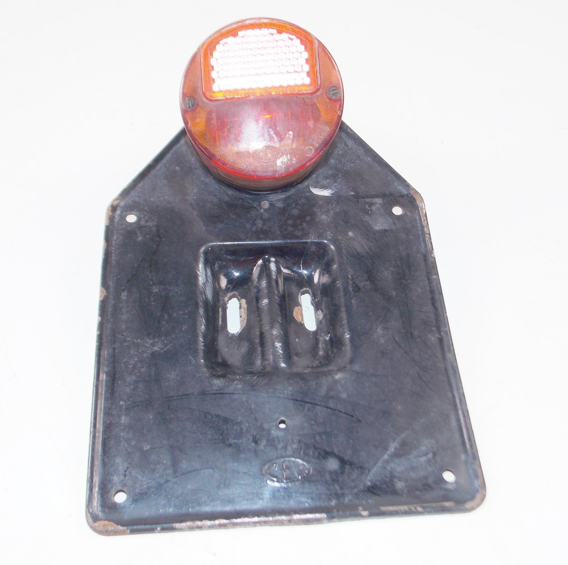 1972 MORINI CORSARO LICENSE PLATE TAIL LIGHT STEEL MOUNT C.E.V - MotoRaider