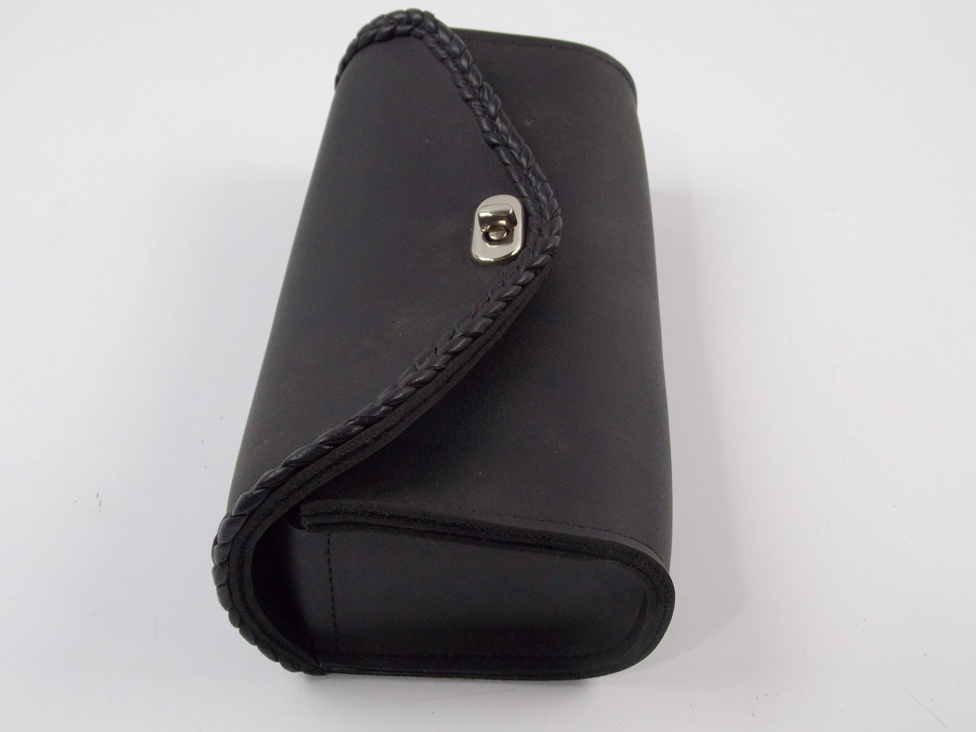 MOTORCYCLES BLACK LEATHER TOOLS BAG POUCH WIDTH 3" HEIGHT 5" LENGTH 10" HARLEY - MotoRaider