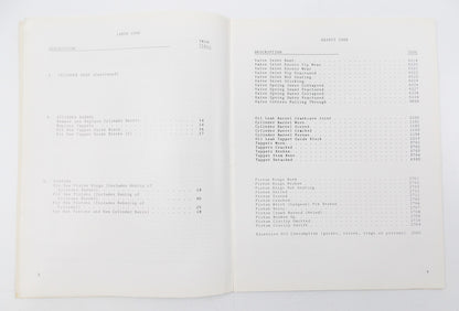 ORIGINAL 1980 TRIUMPH WARRANTY DEFECT CODE AND LABOR SCHEDULES - MotoRaider