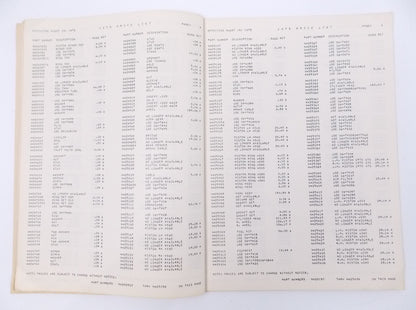 1975 NORTON-TRIUMPH AJS SUGGESTED RETAIL SPARE PARTS PRICE LIST BOOK AA111/75 - MotoRaider